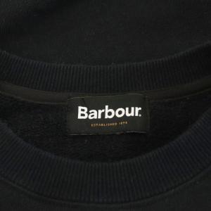 Barbour JAPAN LIMITED スウエット トレーナー ワンポイント ロゴ M 黒 ブラック 242MOLG003