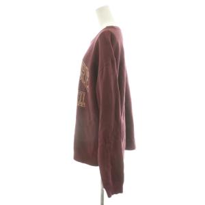 Deuxieme Classe USED加工プリントスウェット トレーナー ロゴ ボルドー 21070500701030 /AN36