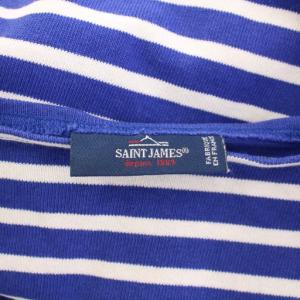 SAINT JAMES バスクシャツ カットソー 長袖 ボートネック ボーダー柄 バイカラー 青 ブルー 白 ホワイト /BB