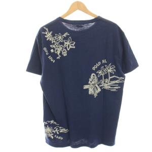 POLO RALPH LAUREN CUSTOM SLIM FIT Tシャツ カットソー ハワイ限定 半袖 刺繍 L 紺 ネイビー 710751482001