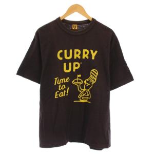 Curry Up Tシャツ 半袖 クルーネック ストレッチ ロゴ プリント XL チャコールグレー /BB
