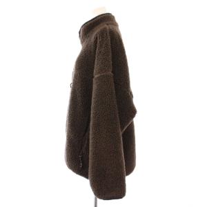 Deuxieme Classe ボアブルゾン スタンドカラージャケット アウター ショート丈 ジップアップ F 茶 ブラウン 19010500703010