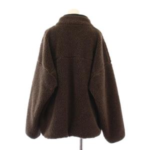 Deuxieme Classe ボアブルゾン スタンドカラージャケット アウター ショート丈 ジップアップ F 茶 ブラウン 19010500703010