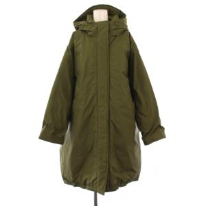 24AW 撥水フーデッドダウンコート アウター ロング丈 フード 無地 38 カーキ 24020200802040