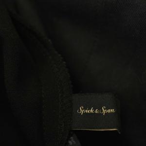 Spick&Span 23AW ダブルクロスツータックパンツ 36 黒 ブラック 23030200815030 /G