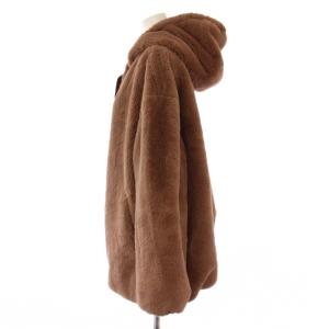 HERNO フェイクファージャケット 42 ブラウン