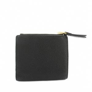 TORY BURCH 財布 二つ折り 小銭入れ レザー ロゴ 黒 ブラック /YT