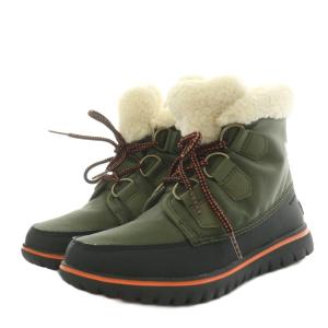 SOREL コージー カーニバル COZY CARNIVAL ショートブーツ スノーブーツ ロゴ 23.0cm カーキ