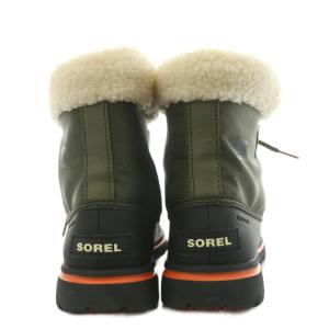 SOREL コージー カーニバル COZY CARNIVAL ショートブーツ スノーブーツ ロゴ 23.0cm カーキ