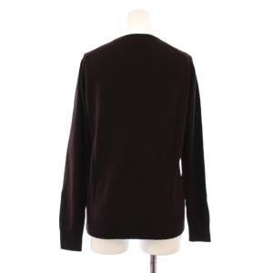 JOHN SMEDLEY ニットカーディガン 長袖 クルーネック ウール ストレッチ ワンカラー S 茶 ブラウン /BB