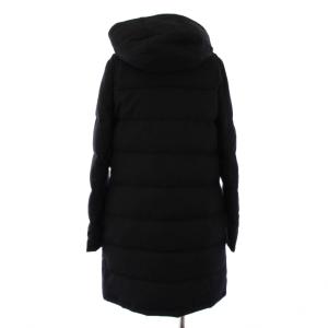 Theory ダウンコート アウター ロング丈 フード トグルボタン ウール P 黒 ブラック /BB