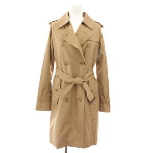トレンチコート ダブルブレスト アウター ミドル ライナー ベルト ガーメントケース 34 茶 ブラウン