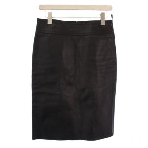 タイトスカート ひざ丈 レザー 38 黒 /BM