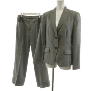スーツ セットアップ テーラードジャケット シングル パンツ スラックス ウール 13AR グレー 71-01-8001