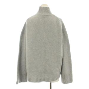 theory luxe 23AW MOULINE MANON モックネックニット セーター 長袖 ウール 38 水色 グレー 03-3301728-827