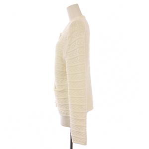 theory luxe BRAMBLE DORTHY ニットカーディガン 長袖 クルーネック 編み込み ストレッチ ワンカラー