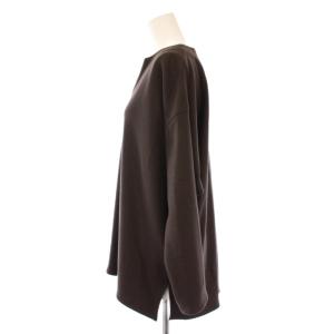 theory luxe MAX MOHEAN カットソー 長袖 クルーネック ストレッチ ワンカラー 無地 ウール 38 茶 ブラウス