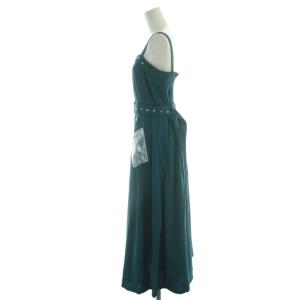axes femme スタッズジャンスカ ワンピース マキシ ロング F エメラルドグリーン TS344X73 /HN