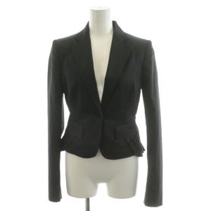 テーラードジャケット シングル コットン 38 黒 ブラック 128938  ZH119 /AN37