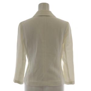 ANAYI テーラードジャケット ダブル 薄手 透け感 シースルー 34 白 ホワイト ショート 102017-10-130-01-340