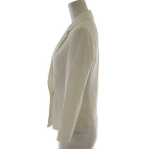 ANAYI テーラードジャケット ダブル 薄手 透け感 シースルー 34 白 ホワイト ショート 102017-10-130-01-340