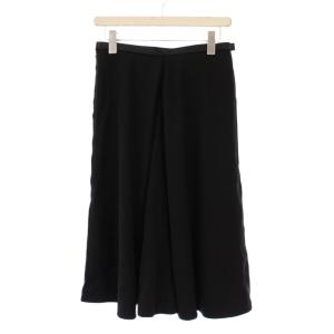 PRADA フレアスカート ワンカラー 38 ブラック