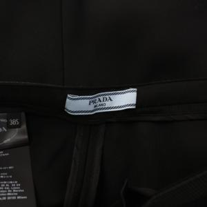 PRADA フレアスカート ワンカラー 38 ブラック