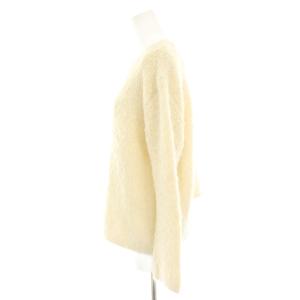 SEA ニット セーター 長袖 アルパカ混 ウール混 XS 白 ホワイト PF14-200 /HN