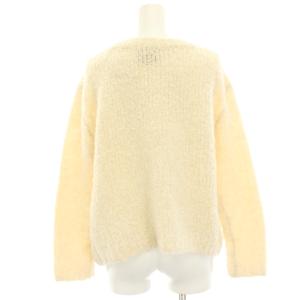SEA ニット セーター 長袖 アルパカ混 ウール混 XS 白 ホワイト PF14-200 /HN