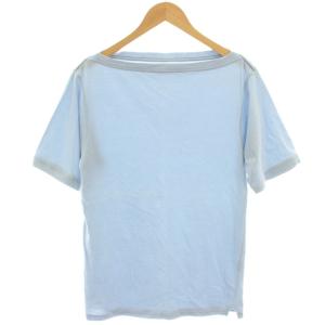 Tシャツ カットソー ボートネック 半袖 M 水色 ライトブルー FU-J-CT001 /HN