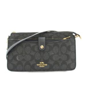 シグネチャーノアポップアップメッセンジャー お財布ショルダー ショルダーバッグ PVCキャンバス 紺 ネイビー