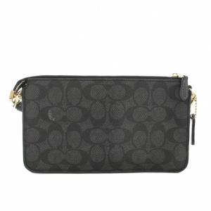 COACH シグネチャーノアポップアップメッセンジャー お財布ショルダー ショルダーバッグ PVCキャンバス 紺 ネイビー