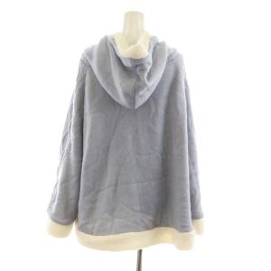 axes femme ビジュー裏ボアニットポンチョ フード F 水色 ライトブルー IM161X11 /RR