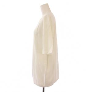 LEMAIRE カットソー 半袖 クルーネック ストレッチ 無地 ワンカラー ウール混 S 白 ホワイト /BB