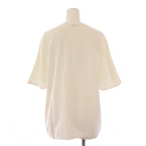 LEMAIRE カットソー 半袖 クルーネック ストレッチ 無地 ワンカラー ウール混 S 白 ホワイト /BB