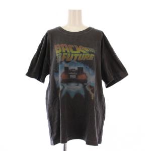 BACK TO THE FUTURE Tシャツ カットソー 半袖 クルーネック ロゴ プリント ヴィンテージ加工