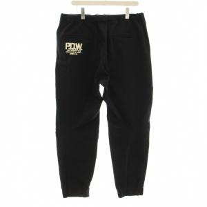 AVIREX P.D.W ブートキャンプパンツ テーパードパンツ ジップフライ ロゴ プリント ナイロン 2XL 黒