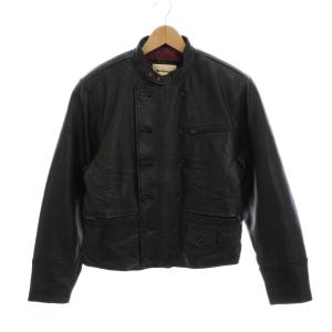 レザージャケット 羊革 革ジャン アウター F ブラック /YM