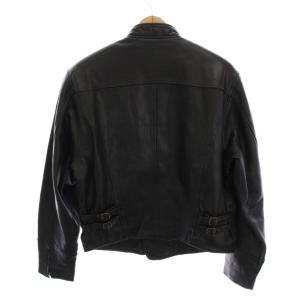 ABAHOUSE レザージャケット 羊革 革ジャン アウター F ブラック /YM