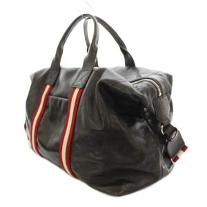 BALLY TERRET SM 261 ボストンバッグ ショルダーバッグ カーフレザー 南京錠 鍵付き 黒 ブラック