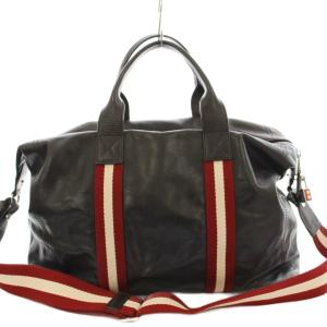 BALLY TERRET SM 261 ボストンバッグ ショルダーバッグ カーフレザー 南京錠 鍵付き 黒 ブラック