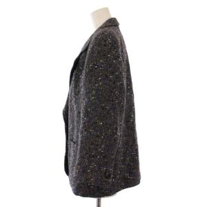 Christian Dior テーラードジャケット アウター シングル 総裏地 ツイード ウール M グレー /BB