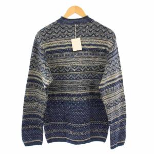 45R ノルディックジャカードの908ヘンリー ニット 3 ネイビー 81280174