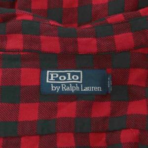 Polo by Ralph Lauren シャツ 長袖 チェック柄 フード L 赤 レッド 黒 ブラック MNBLWOVM2C00308 /AN40