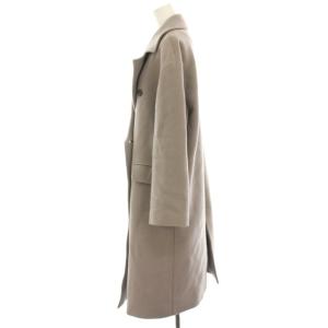 allureville ダブルブレストコート Pコート ピーコート ウール ロング 2 グレージュ 202020-17-180-91-020