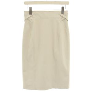クロスウエストスカート タイトスカート ひざ丈 38 ライトベージュ 031-3120581 /HN