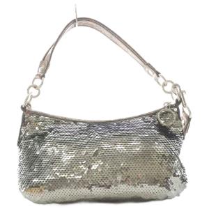COACH ハンドバッグ ショルダーバッグ 2way レザー スパンコール シルバー色 15381 /AN61