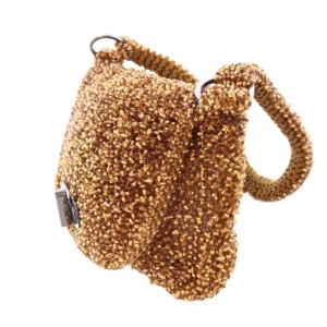 ANTEPRIMA ワイヤーバッグ ワンショルダーバッグ 編み込み ターンロック式 ロゴ 茶 ブラウン /BB