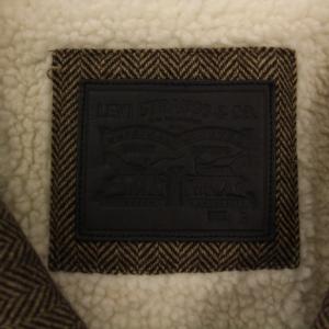 Levi's テーラードジャケット 裏ボア ヘリンボーン柄 S ブラウン A4425-0000