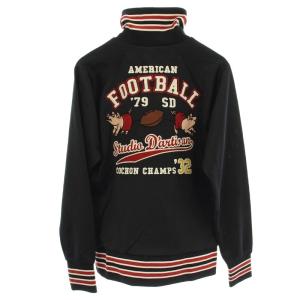 STUDIO D'ARTISAN AMERICAN FOOTBALL トラックジャケット ジャージ 刺繍 L 黒 ブラック 9542 /G